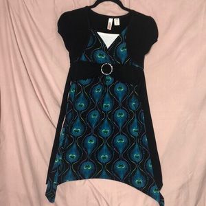 Route 66. Girls’ Peacock Dress, size L 10/12, preloved